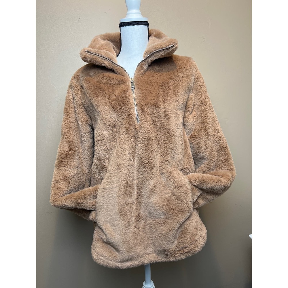 Sale !!  Abercrombie Half-Zip Faux Fur Sweatshirt. Size s